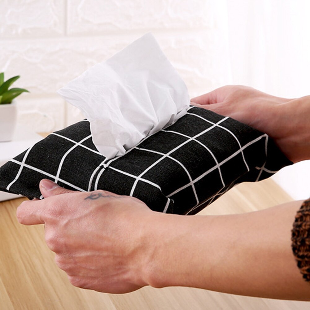 Tissue Bag Cotton And Linen Tissue Box Cover Handkerchief Napkin Holder Cover Cute Animal Printing Baby Wet Wipes Box Wipe Cases