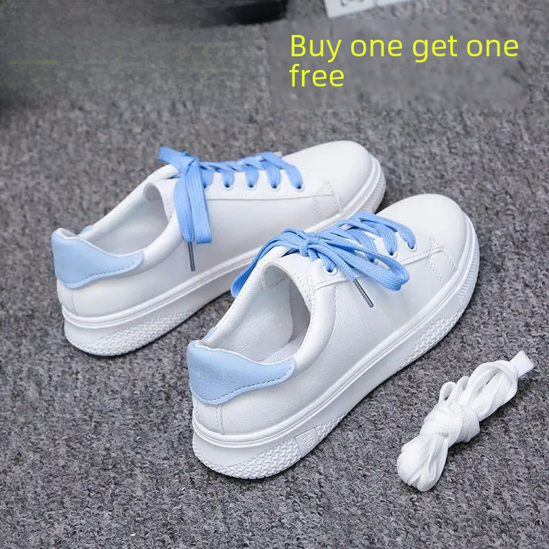 Scarpe casual alla moda versatili con suola spessa e altezza crescente da donna per l'autunno primavera scarpe sportive con aumento di altezza interna: Blu / 34