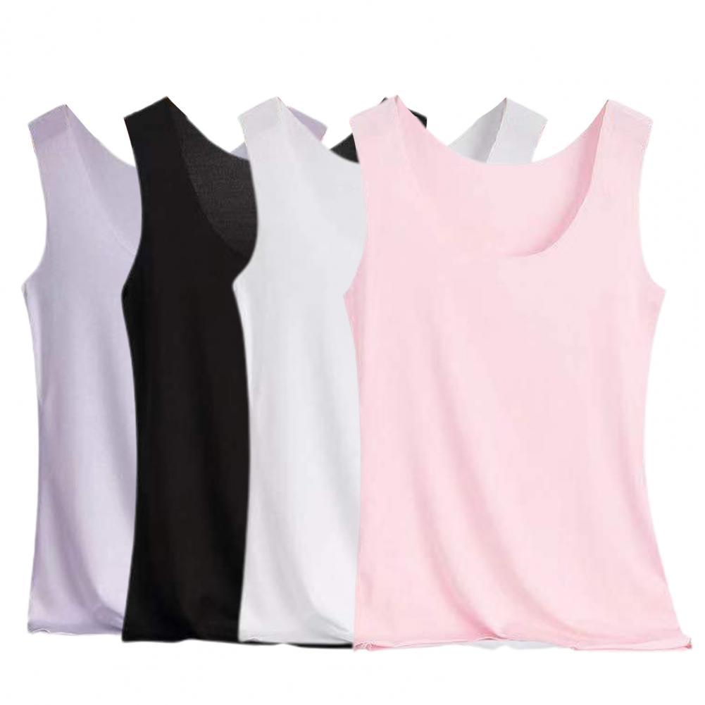 Damesvest t-shirt zomer naadloos ijzijden vest dames ondershirt ondergoed all-match casual tanktops dames blouse camis