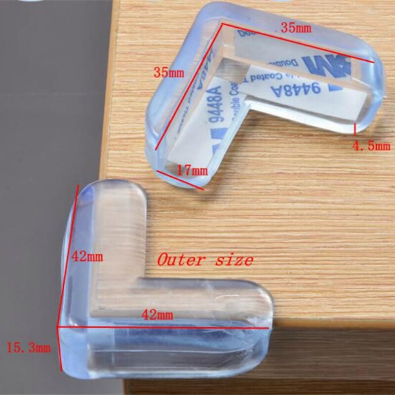 2Pcs/set Table Corner Protector for Baby Toddler Glass Teapoy PVC Soft Corner Guards Child Safety Edge Security Proof Corners