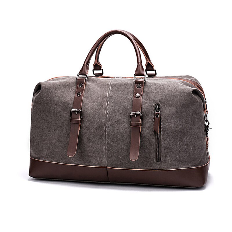 Canvas Leather Men Travel Bags Carry on Luggage Bag Men Duffel Bags Travel Tote Large Weekend Bag Overnight Male Handbag