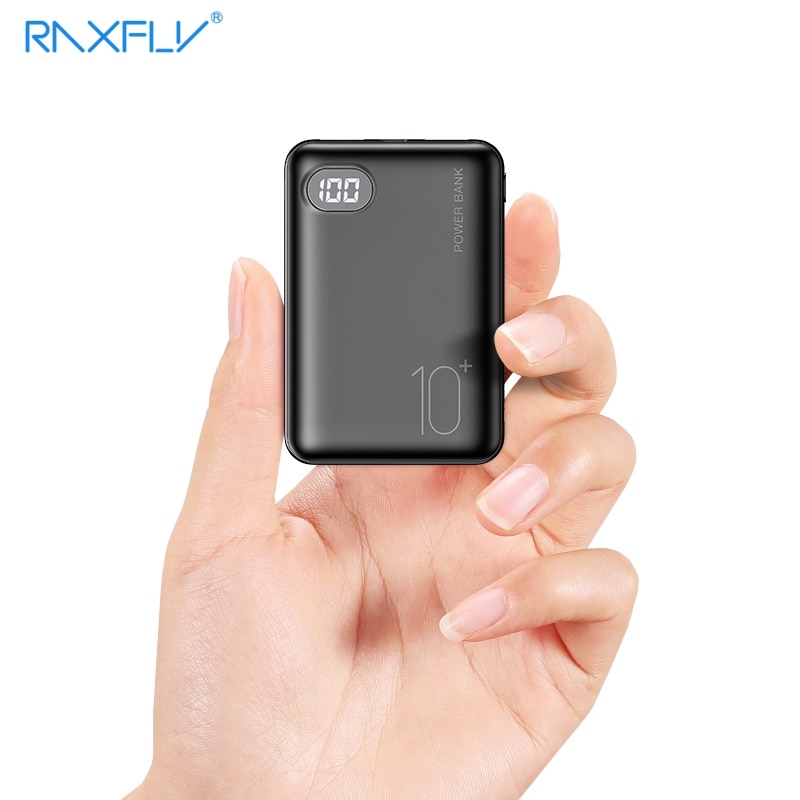 RAXFLY Display A LED Mini 10000mAh Accumulatori e caricabatterie di riserva Dual USB Caricatore Portatile Per il iPhone 11 Pro MAX 7 XR Powerbank Per xiaomi Poverbank