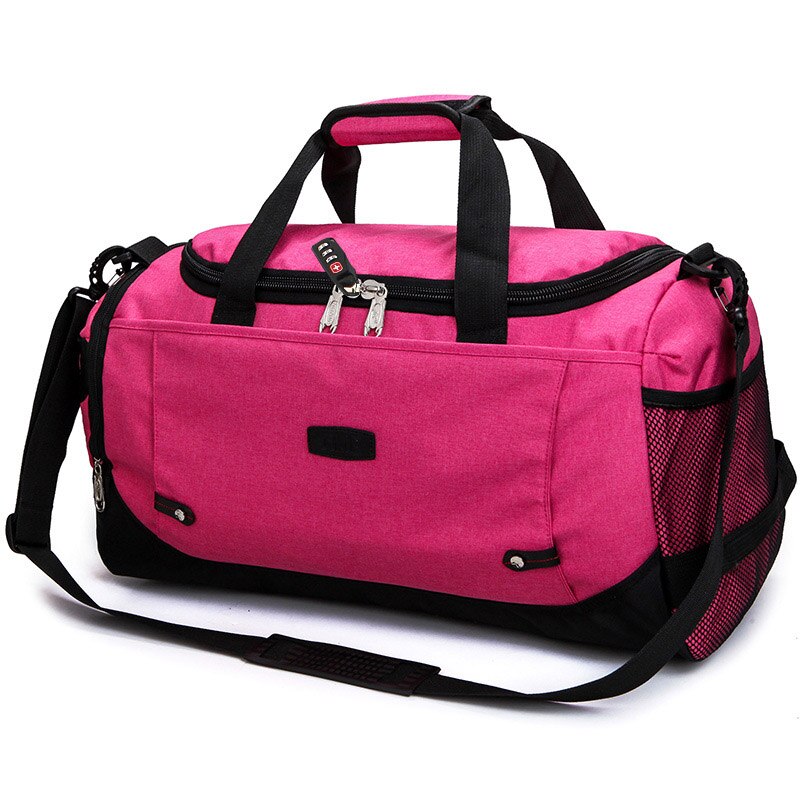 MARKROYAL Travel Bags Large Capacity Travel Duffle Anti-Theft Hand Luggage Bag Waterproof Multifunctional: Rose Red