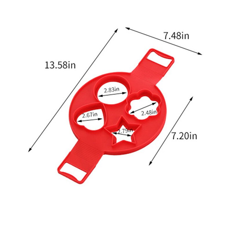 Jajko sadzone foremka foremka robić pankejków producent formy silikonowe nieprzywierająca prosta obsługa naleśnik forma robić omletów akcesoria kuchenne: A