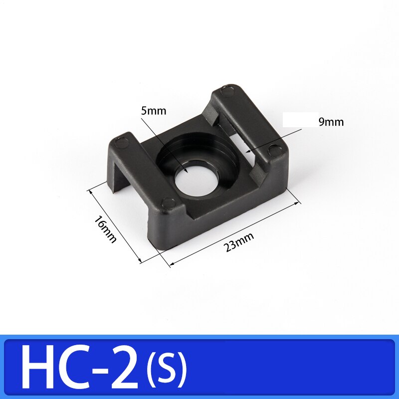 100 stücke kabelbinder befestigungs sitz sattel-förmigen draht befestigung sitz draht Clip kabel organizer schraube See sitz draht und kabel klemme HC: HC-2(S) Schwarz