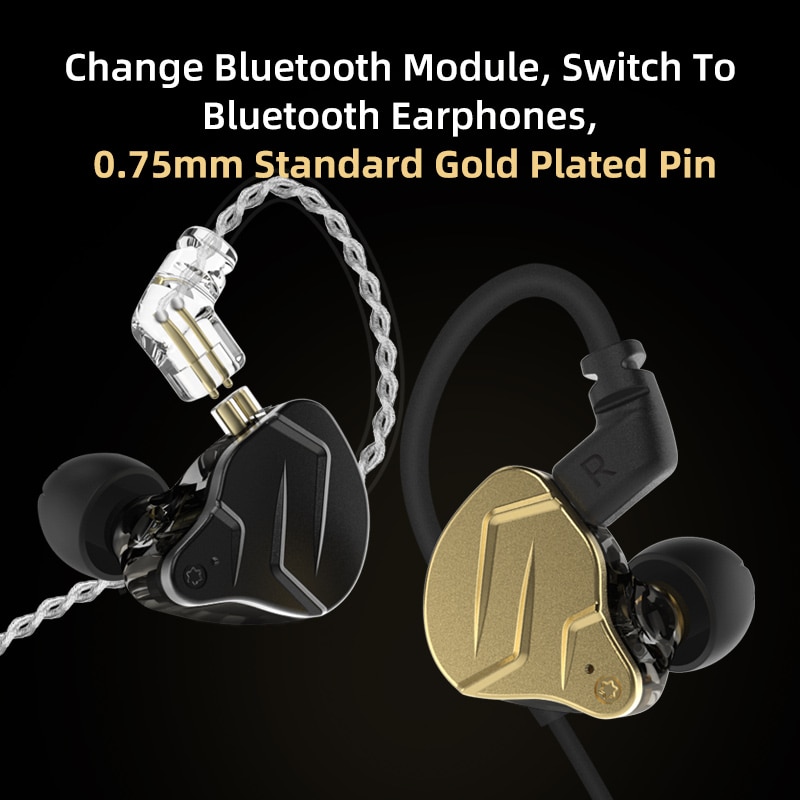 Kz zsn pro  x 1ba+1dd hybrid teknologi hifi metal i øretelefoner bas øretelefon sport støjreducerende headset kz zsn pro zst