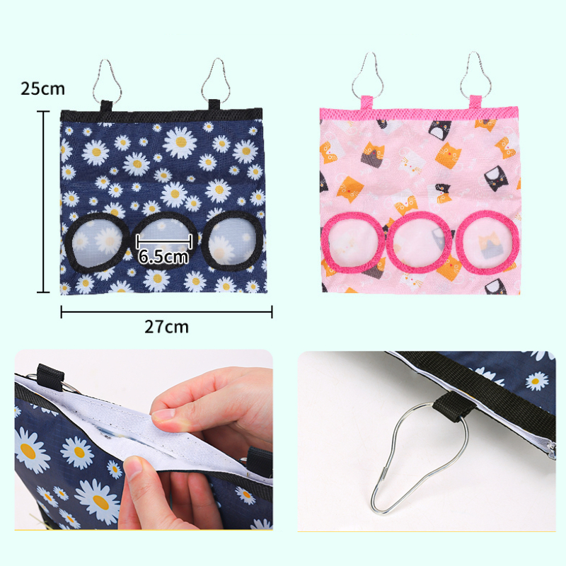 Bolsa de heno colgante, soporte para alimentador, contenedor dispensador de alimentación para conejos, conejillos de indias, animales pequeños, accesorios para jaulas de conejitos