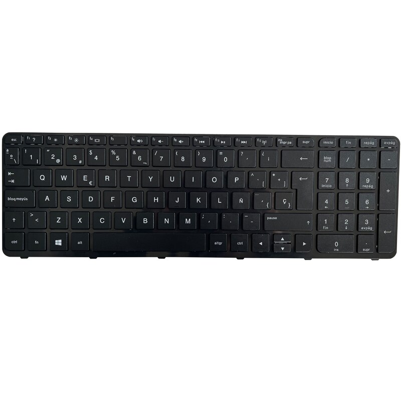 Spanish laptop Keyboard FOR HP pavilion 250 G2 G3 256 G2 G3 15-E 15-N 15T 15E keyboard with frame