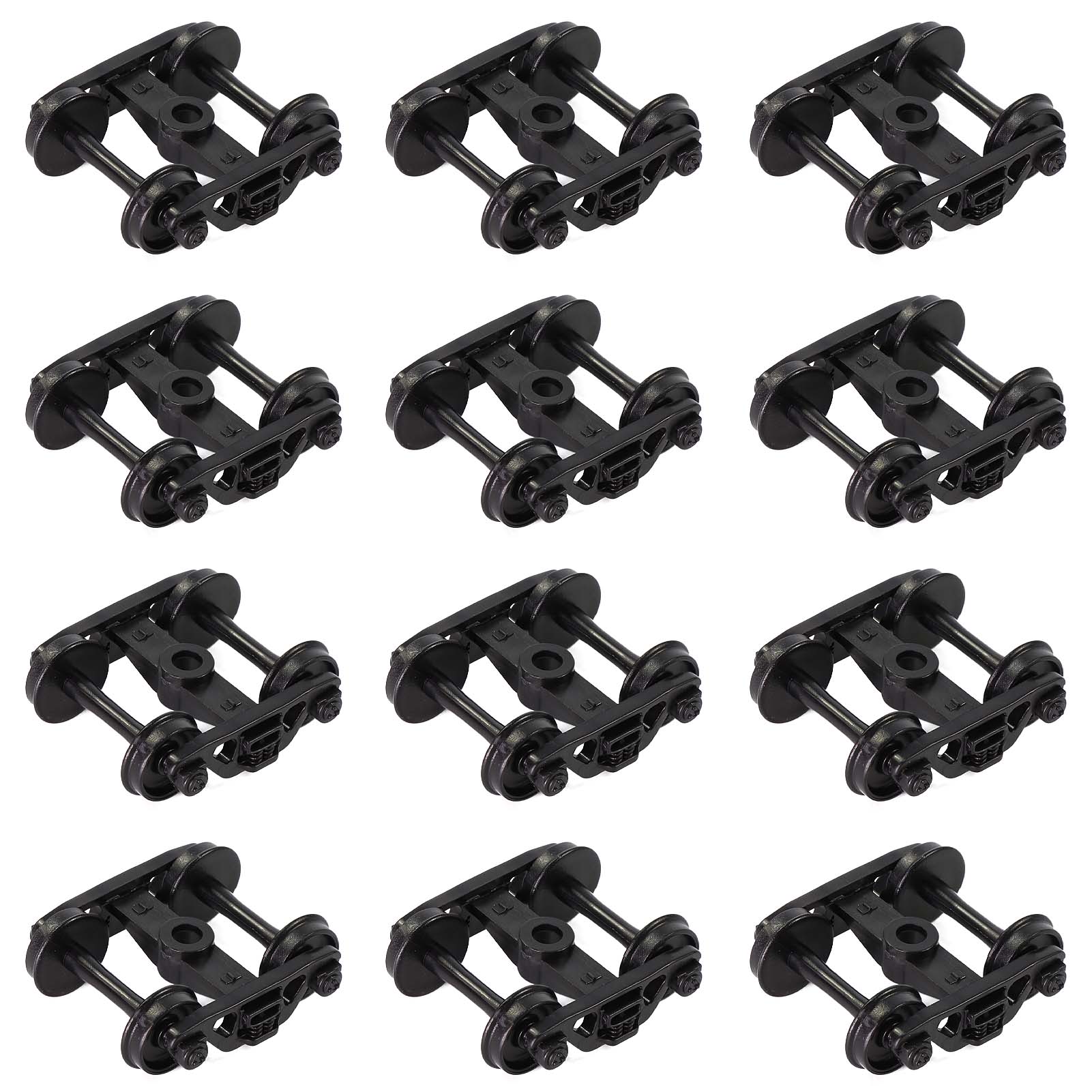 12pcs/24pcs Model Train HO scale 1:87 POM Bogies with 33&quot; Plastic Wheels HP22HO: 12pcs