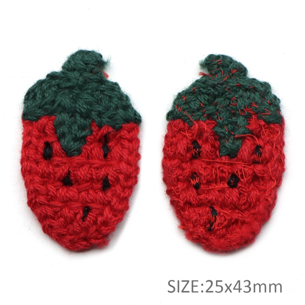 10pcs Handmade Woolen Yarn Crochet Knitted Carrot applique Patchwork DIY needlework sewing accessories Cloth patch,10Yc12529: 1107894001