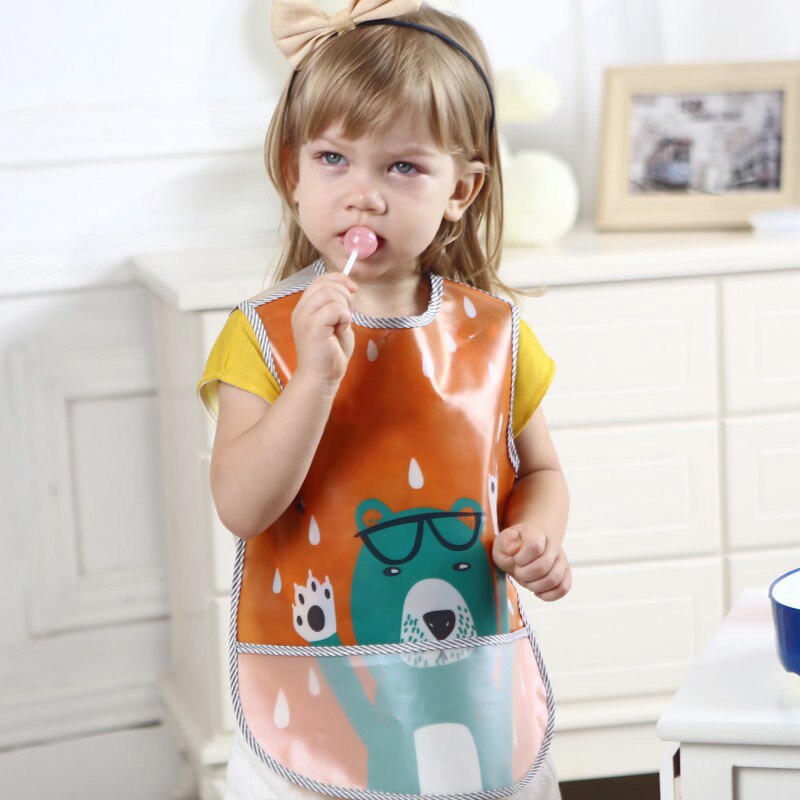 Waterdichte Baby Slabbetjes Leuke Cartoon Dieren Baby Meisje Jongen Bib Verstelbare Mouwloze Voeden Slabbetjes Kinderen Burp Doeken
