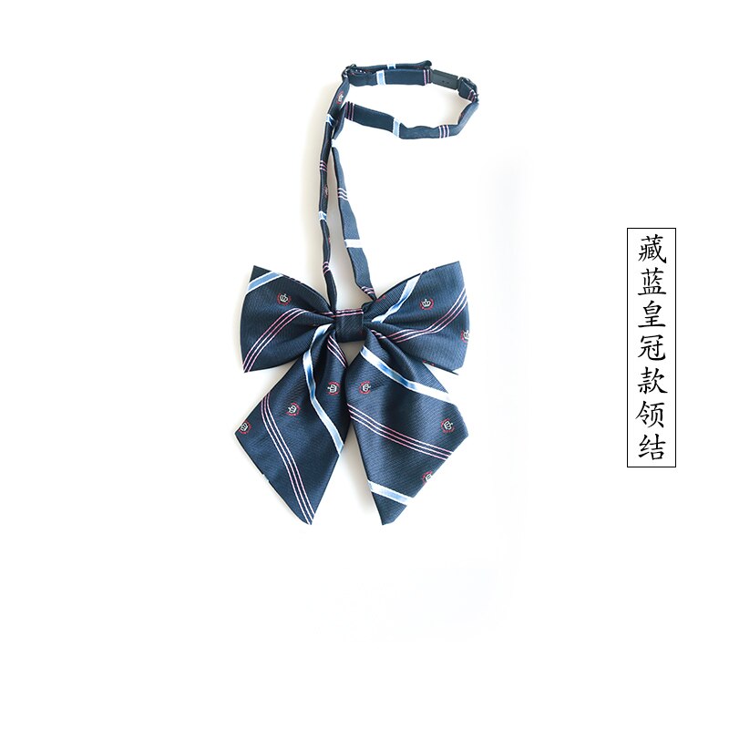 Pajarita con estampado a rayas DK JK uniforme japonés/coreano accesorios de uniforme escolar corbata de lazo corbata para niña ajustable: Castaño