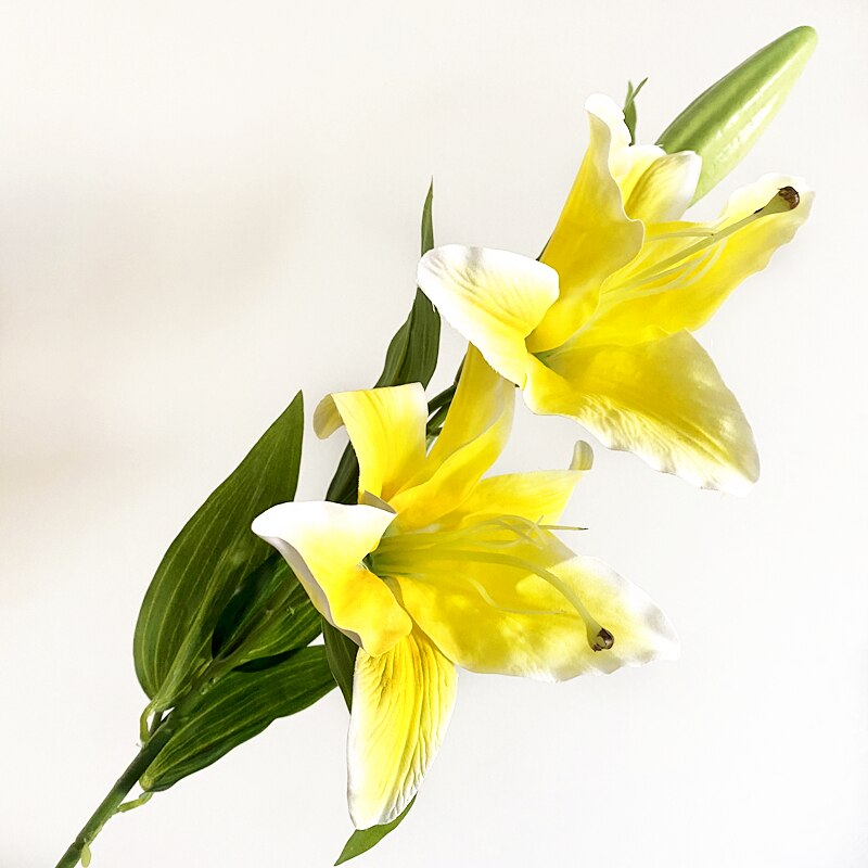 1pcs true touch Lily artificial flower lily bouquet wedding bouquet bridal home flower decoration DIY plant: xdks-294