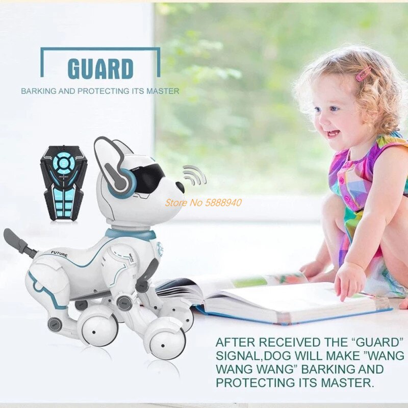Intelligent Voice Control Dog Talking Speak Smart RC Robot Dog Imitating Various Animal Sounds LED Lights Music Walking Pets