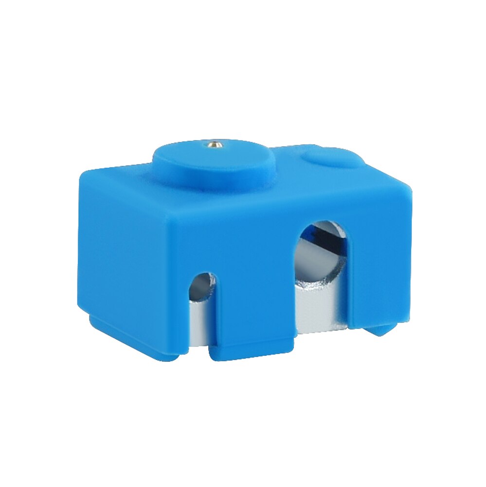 Silicone Case for E3D V6 Heating Block 3D Printer Parts Aluminum Block Silicone Sleeve High Temperature Protection Cover Blue