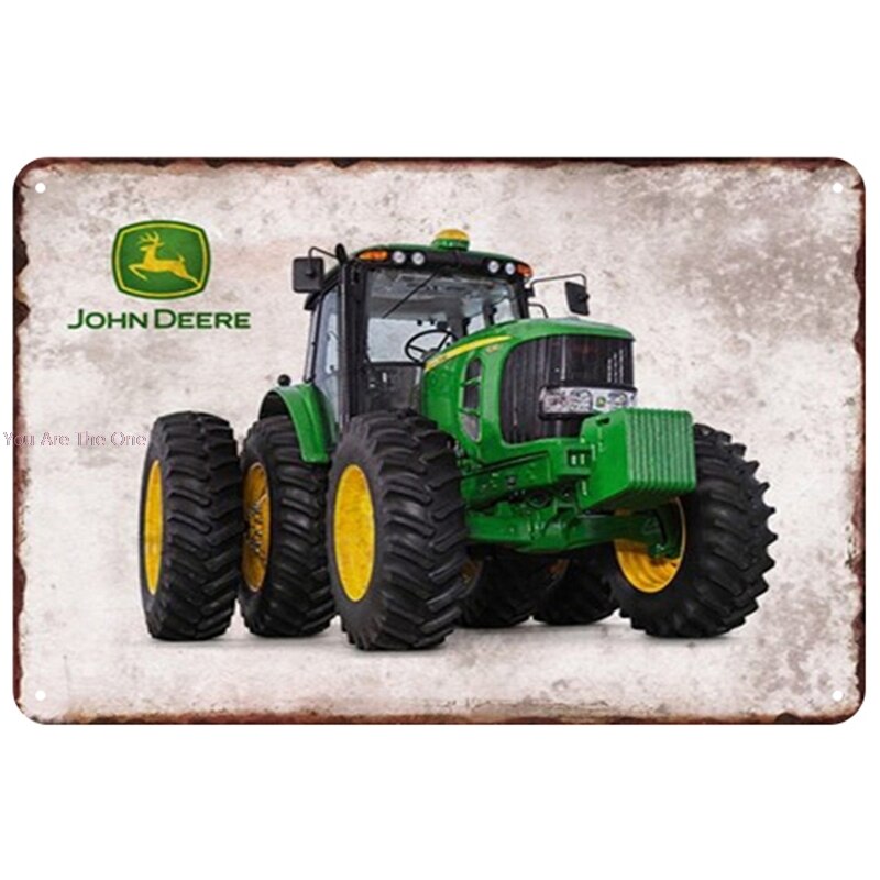 Farmall John Deere Green Metal Tin Signs Tractor For Farm House Plaque Painting Wall Decor Retro Wall Stickers For Pub Garage: 17