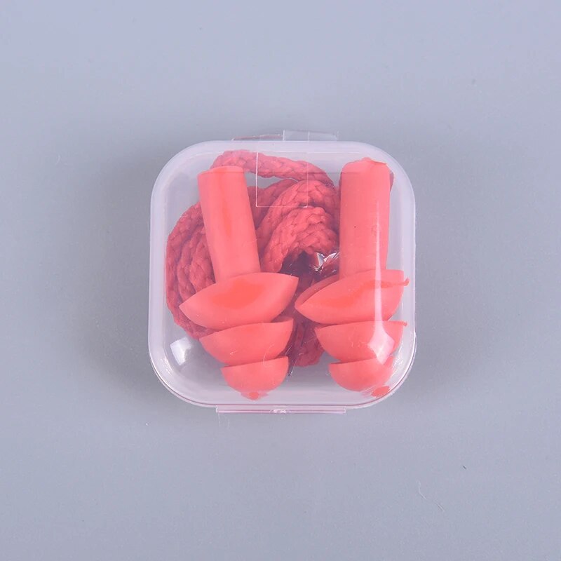 1 Pc Silicone Ear Plugs Sleep Earplugs Noise Reduction Swimming Earplugs With Rope For Men Women Diving Underwater Ear Plugs: Yellow
