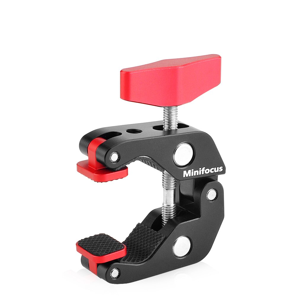 Super pinzas de cangrejo, pinza con rosca 1/4 3/8 para cámara, trípode, varilla de poste, luces, paraguas, estantes de ganchos, placa, barras de Cruz de cristal: Super Clamp