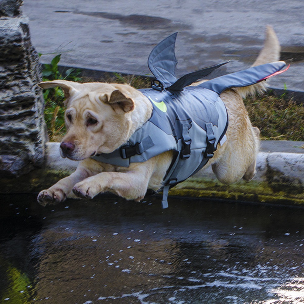 Gilet de sauvetage pour animaux de compagnie, modèle Dragon volant, vêtements de natation pour chiens, bouledogue français, été