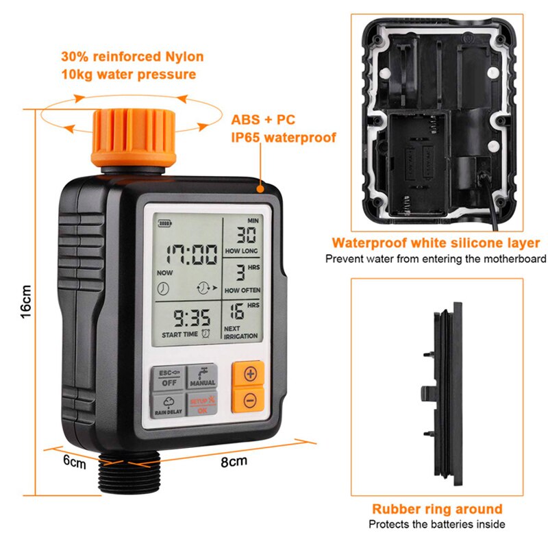 Irrigation Controller Waterproof Garden Watering Timer Automatic Garden Watering System