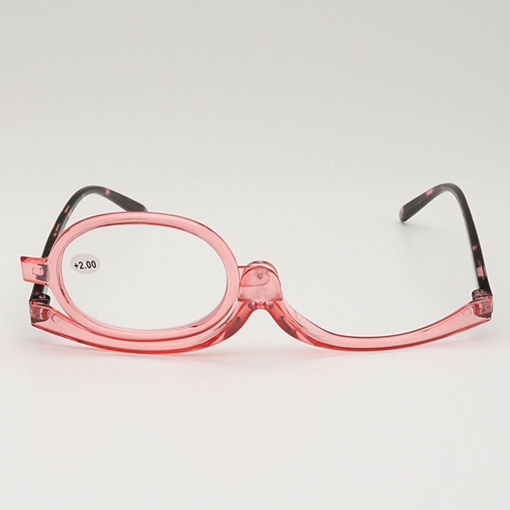 Magnifying Rotating Make Up Makeup Glasses Flip Down Lenses Colourful Frame Cosmetic Glasses +1.0~+4.0 Diopter Vision Care