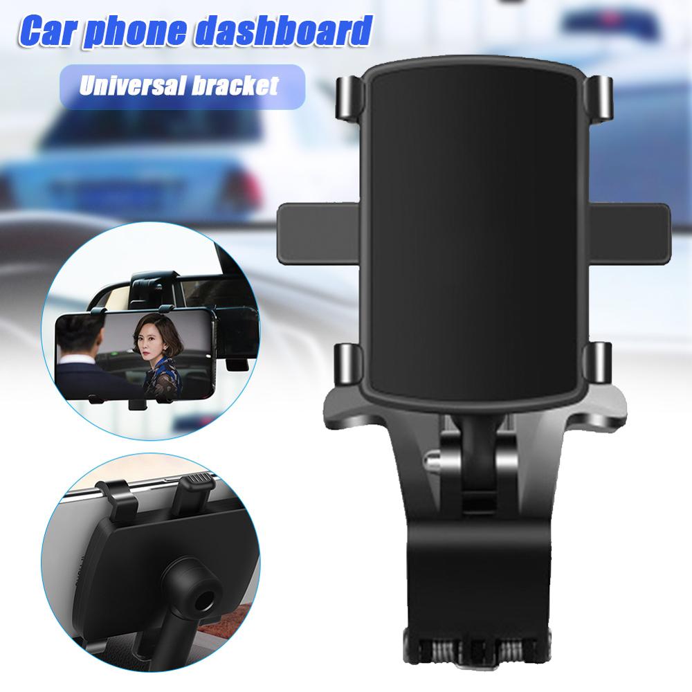 Duurzame auto dashboard mobiele telefoonhouder 360 graden gedraaid auto navigatie achteruitkijkspiegel universele telefoonstandaard bevestiging: Default Title