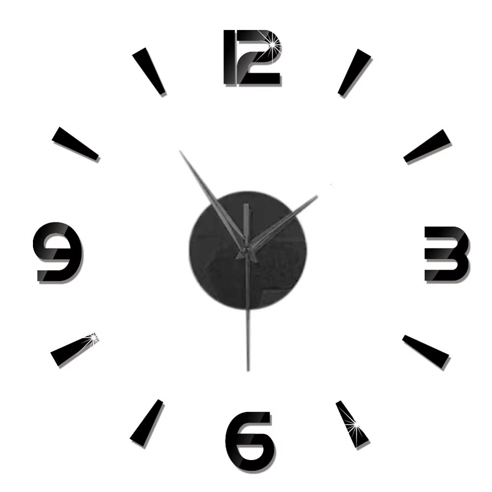 Relógio de parede moderno de 27 "~ 47", para decoração de sala de estar, sem moldura, faça você mesmo, com número de espelho, adesivo para decoração de quarto de casa