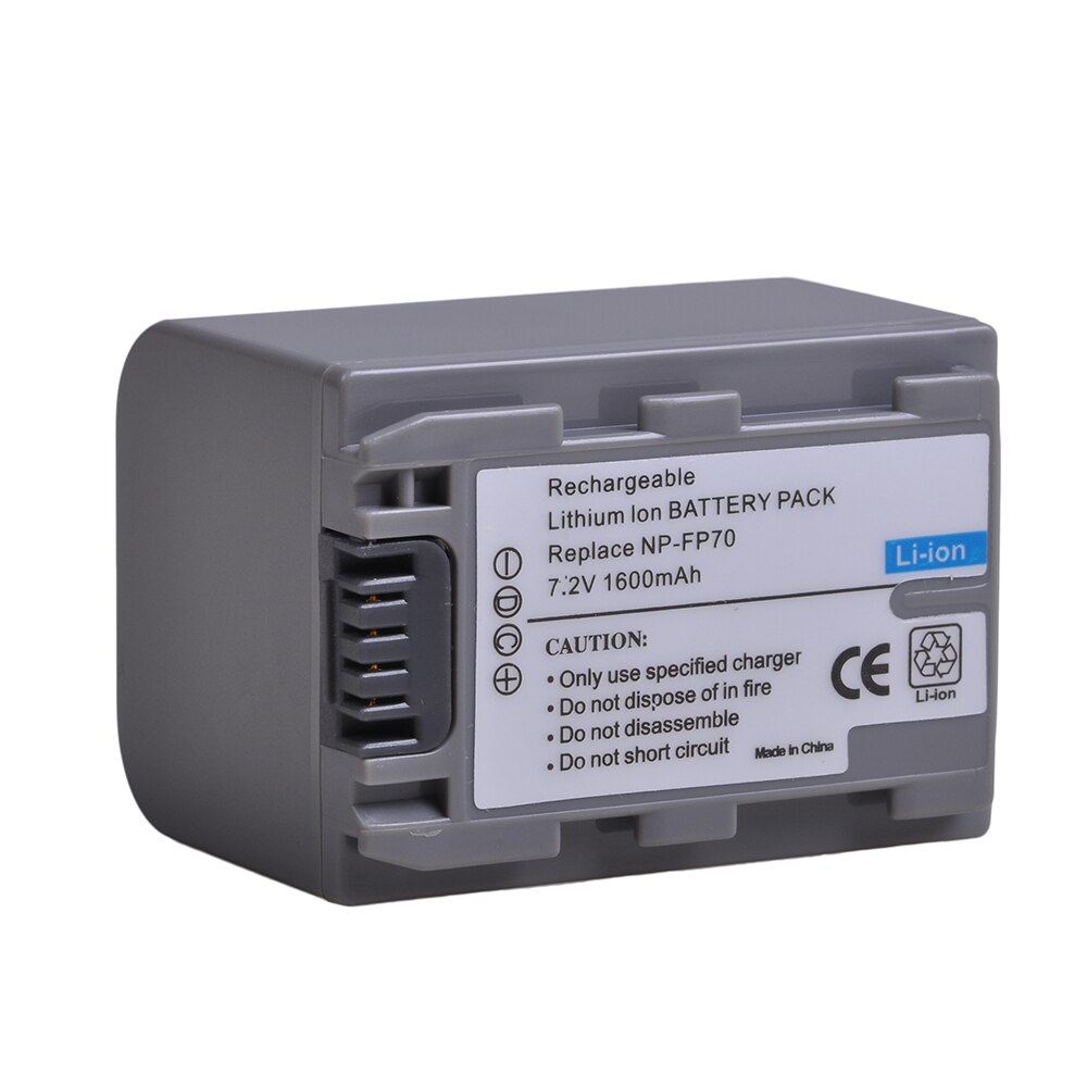 1600mAh NP-FP70 NPFP70 NP FP70 Battery for Sony NP-FP30, NP-FP50, NP-FP51, NP-FP60, NP-FP71, NP-FP90, DVD92, DVD103: 1x Battery