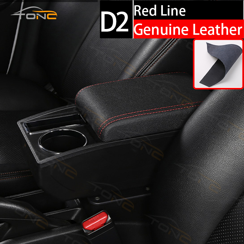 scatola bracciolo per Mazda 2 CX-3 CX3 2018 2019 2020 Bracciolo in pelle consolle centrale Accessorio per auto: Arancione