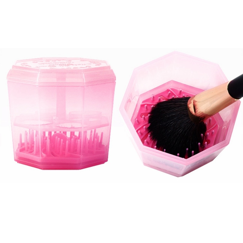 De silicona de base de maquillaje cepillo limpiador y Drye caja de maquillaje cepillo almohadilla limpiadora brocha para limpieza de maquillaje Gel alfombrilla de limpieza de herramientas de mano