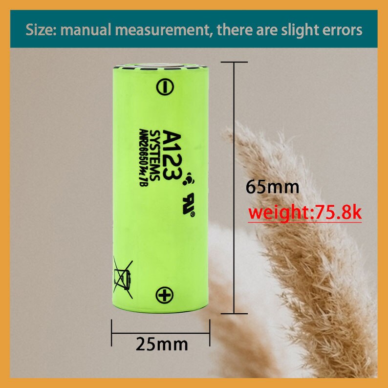 A123 26650 Rechargeable Battery M1B 26650 2400mah - 2500mah 70A 3.7V Li-ion High Discharge Battery