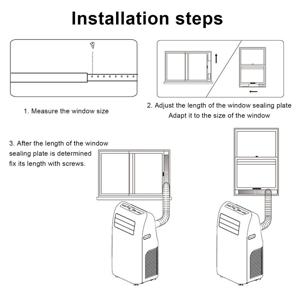 Portable Air Conditioner Window Adapter Exhaust Hose Connector