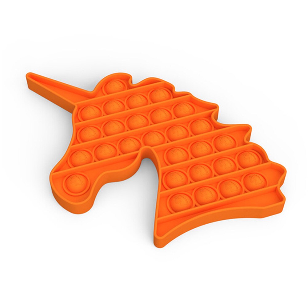 Push pop boble fidget antistress legetøj voksne børn enhjørning pop det fidget sensorisk legetøj autisme specielle behov soft squeeze legetøj: Orange