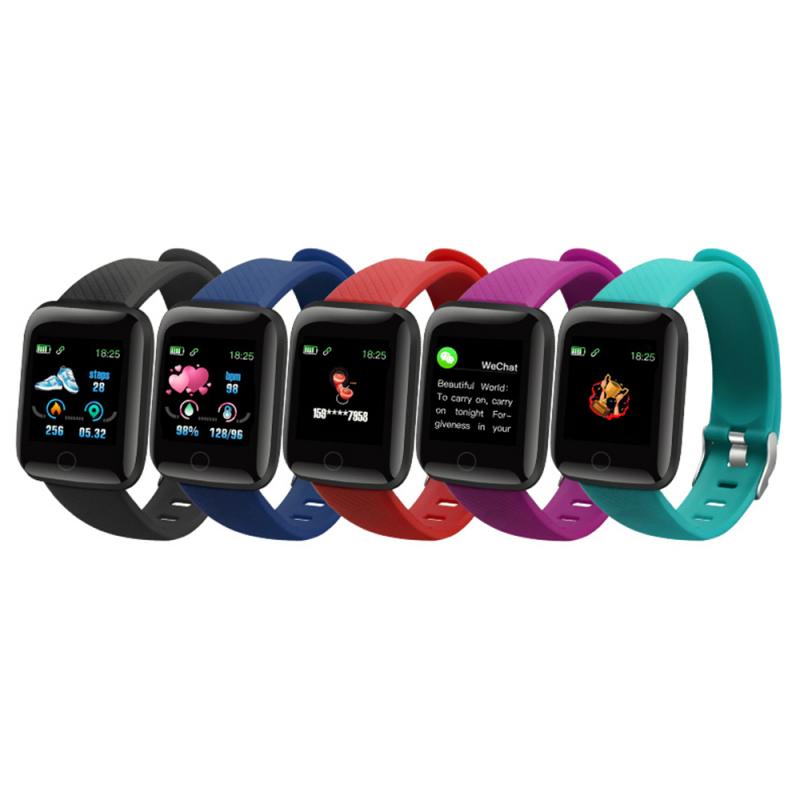 116 Plus Slimme Horloge Slimme Armband Hartslag Bloeddruk IP67 Waterdichte Sport Fitness Tracker Polsband Stappenteller TSLM1