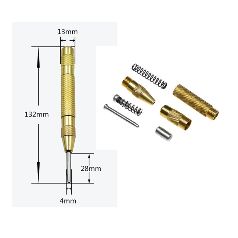 Automatic Center Punch Steel Spring Loaded Marking Starting Holes Hand Tool Kit HSS Positioner High Hardness Punch Chisel