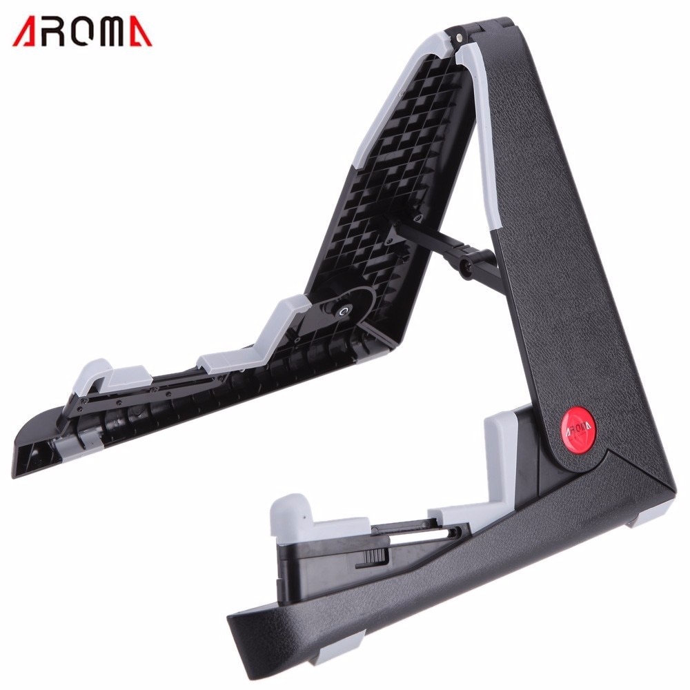 Aroma AGS-01 Smart Guitar Stand Folding Plastic Rack for All Sizes Guitars Bass Instruments Stand Space-saving A-frame Holder