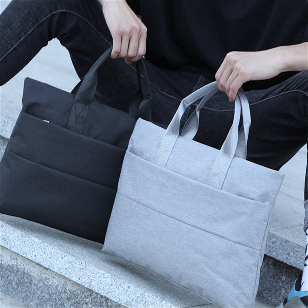 Grote capaciteit unisex laptoptas handtas lichtgewicht een-schouder aktetas zakelijke casual dossier notebook tas voor 13 inch tote