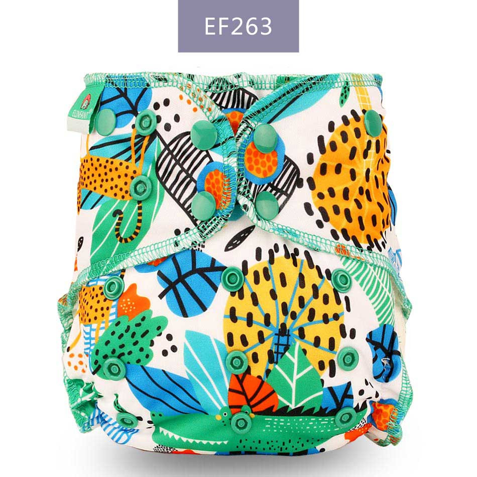 Elinfant Super Soft Baby Hybird A12 Cloth Diaper Waterproof Washable Adjustable Double Strength Suction Fit All 3kg~15kg Baby: EF263-cloth diaper