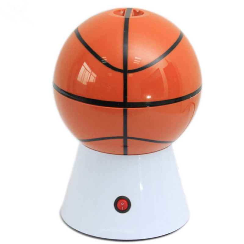 Electric Popcorn Popper Machine Household Basketball-Shape Popcorn Maker Popcorn Machine DIY Corn Popper Children: Default Title
