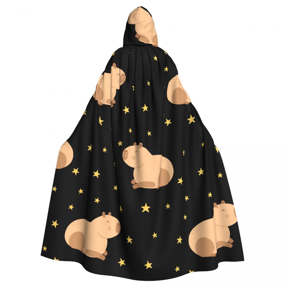 Hooded Cloak Unisex Cloak with Hood Capybaras And Stars Cloak Vampire Witch Cape Cosplay Costume: Default Title