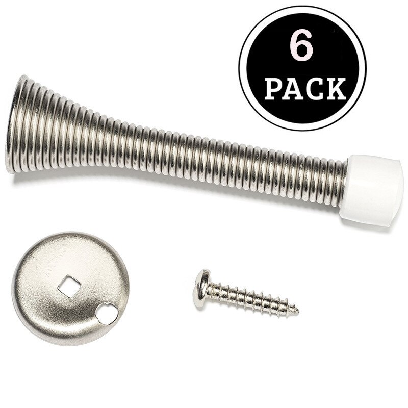 Door Stopper Spring Doorstoper Spring Long Handle Door Stopper Home Doorstop Stop Floor Tope Puerta Dodgers Spring Door Stopper: chrome-6