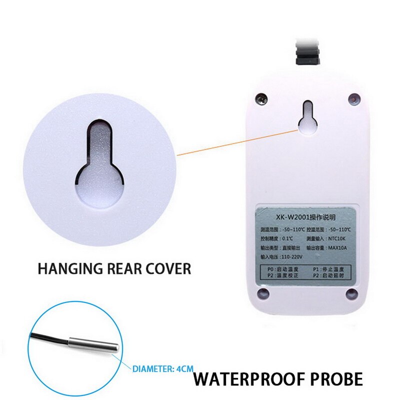 Digital Temperature Controller Thermostat Outlet Probe NTC Sensor Thermostat Temperature Controller Regulator EU/US Plug