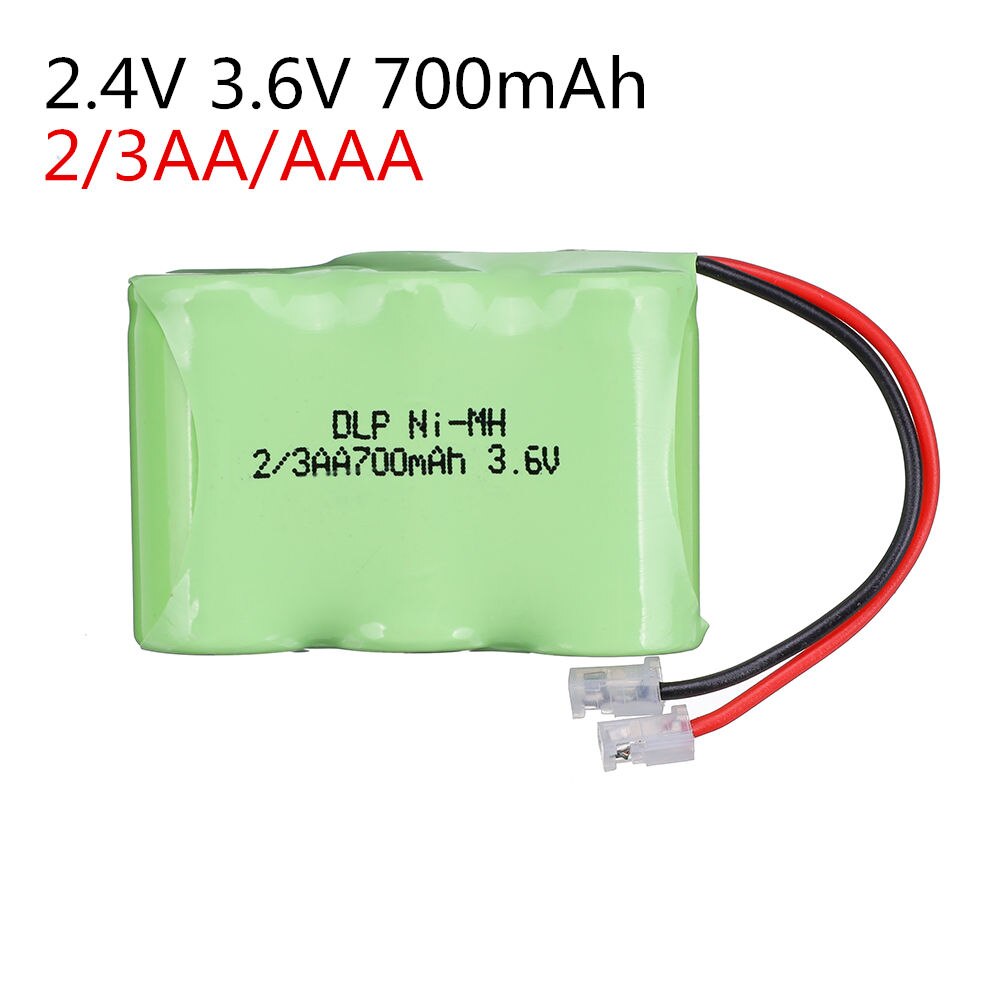 2 stk 2.4v 3.6v oppladbar 2/3 aaa 2/3aa batteripakke 700 mah 2/3 aaa ni-mh nimh celle til rc leker trådløs telefon