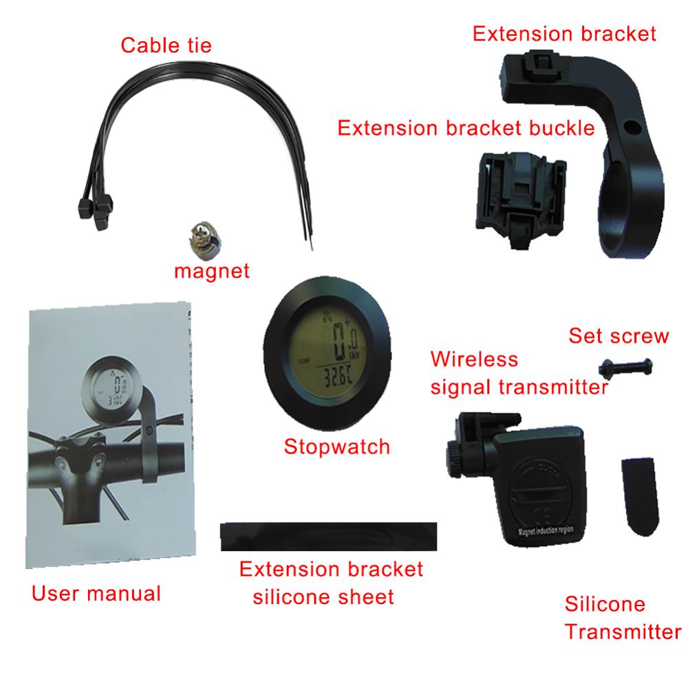 Vélo ordinateur chronomètre sans fil étanche trois couleurs rétro-éclairage LCD vélo compteur de vitesse odomètre CAL ETA pièces de vélo: Default Title