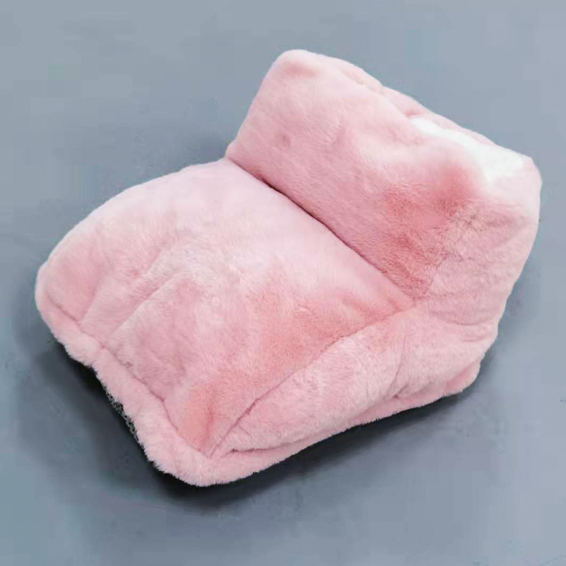 Usb Voet Warmer Koorts Winter Foot Warmer Artefact Thuis Pure Kleur Imitatie Konijnenbont Wasbare Elektrische Verwarming Schoenen: 10