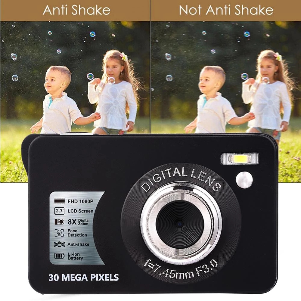 Small Digital Camera 2.7inch IPS Screen 16X Zoom Face Detection Vlogging Camera for Photography Beginners Kids
