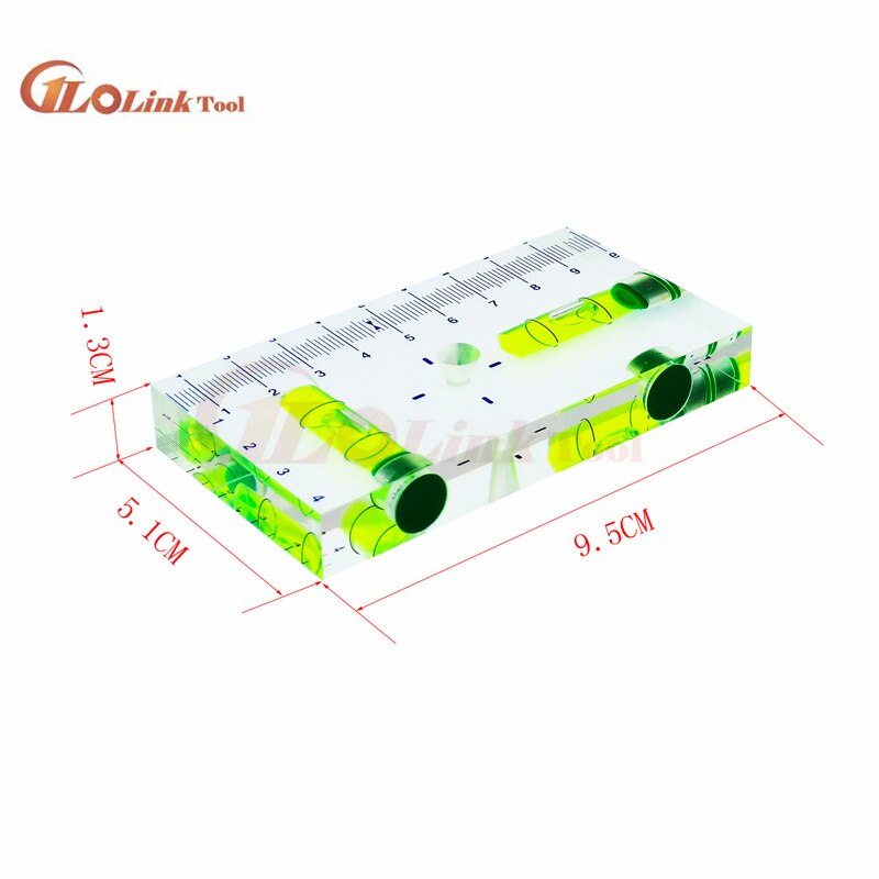 High Transparent magnetic Level Bubble Mini Spirit level with Three strong magnetic magnets