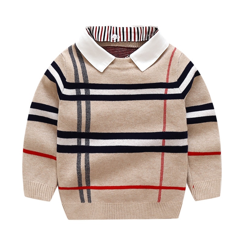 Crianças quentes roupas outono inverno bebê menino pulôver roupas do bebê manga longa criança camisola moda malha crianças camisa