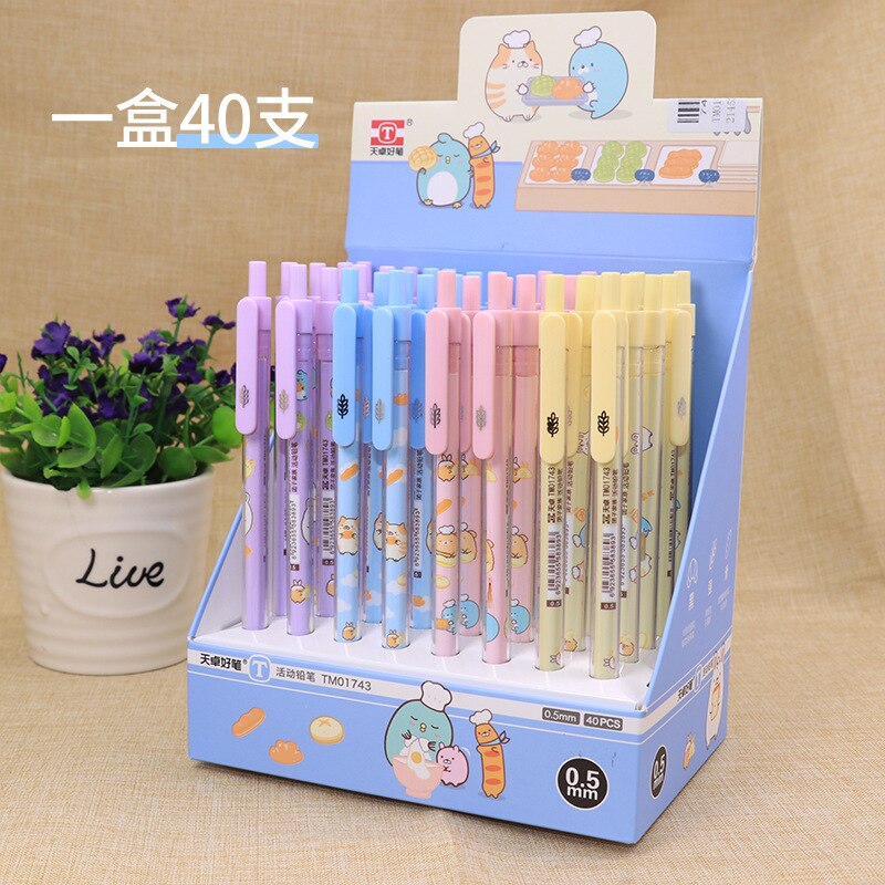 40 pcs/lot Hero Series Mechanical Pencil Cute Student Automatic Pen For Kid School Office Supply Promotional: 01743  0.5MM