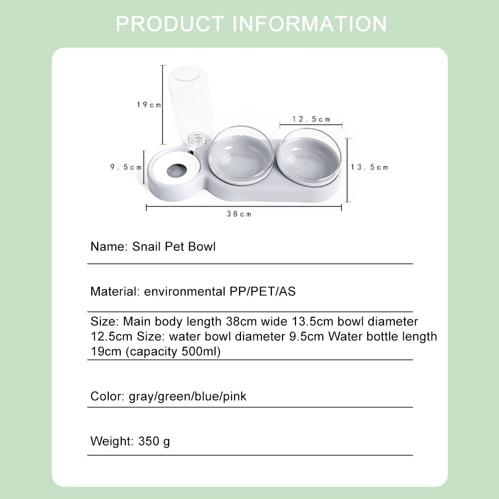Automatische voerbak voor honden en katten, voerbak met waterdispenser, dubbele drinkbak, verhoogde staande kom, kommen met dierenbenodigdheden